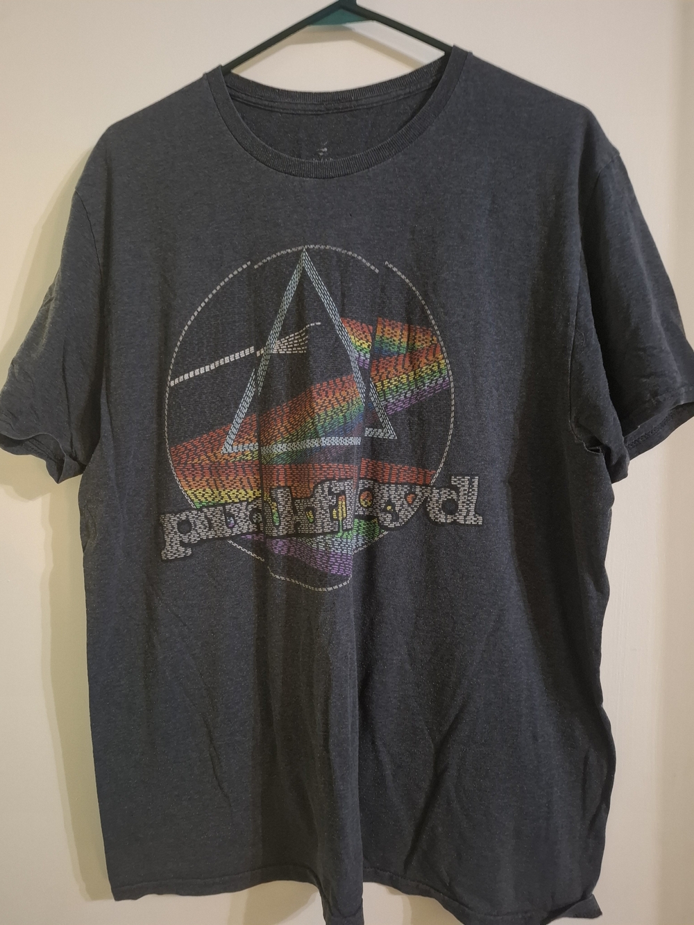 Pink Floyd Charcoal Tee with Multicolor Prism Graphic